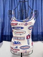 Vintage Hysteric Glamour Camisole 90s Logo Girl Character Motif Size Free Tops
