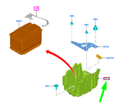 FORD ECOSPORT MK2 BK Plateau protection batterie 2282064 GN15-10723-BD NOUVEAU