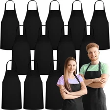 12 Pack Professional Chef Apron Grilling Aprons for Men Kitchen