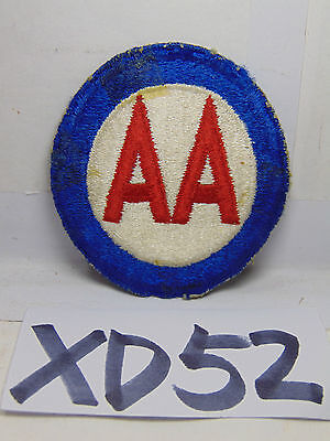 Us Army Wwii Anti Aircraft Comand Aa Logo Unit Round Red White