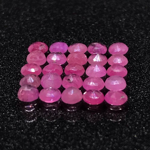 RUBY 3.39ct 25pcs Set Pinkish Red Round 2.8 to 3.2mm Natural Untreated Africa - Imagen 10 de 10