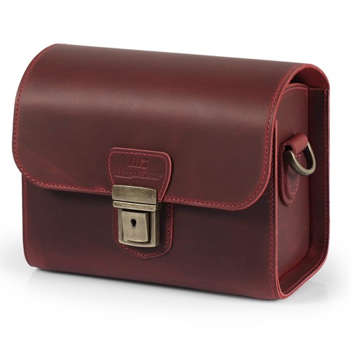 Personalized Leather Camera Messenger Bag for Mirrorless, Instant DSLR Cameras - Picture 6 of 28