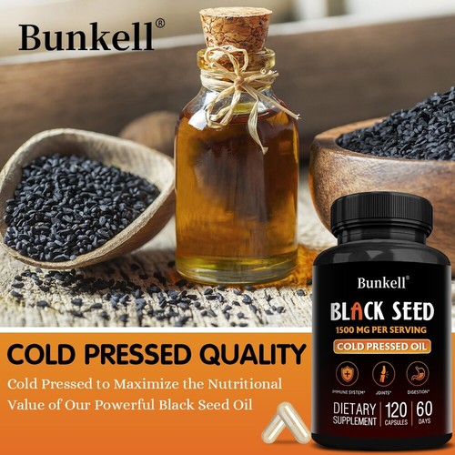 Aceite de semilla negra 1500 mg | Aceite prensado en frío | Nigella Sativa | Apoyo inmunológico - Imagen 3 de 10