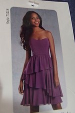 1466 ALFRED ANGELO 7321S VIOLET SZ 10 174  BRIDESMAID PROM FORMAL GOWN DRESS