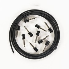 10-Pack SquarePlug SPS5BK Soldered 1/4'' Plug, Black w/ 10ft Mogami W2319 Cable