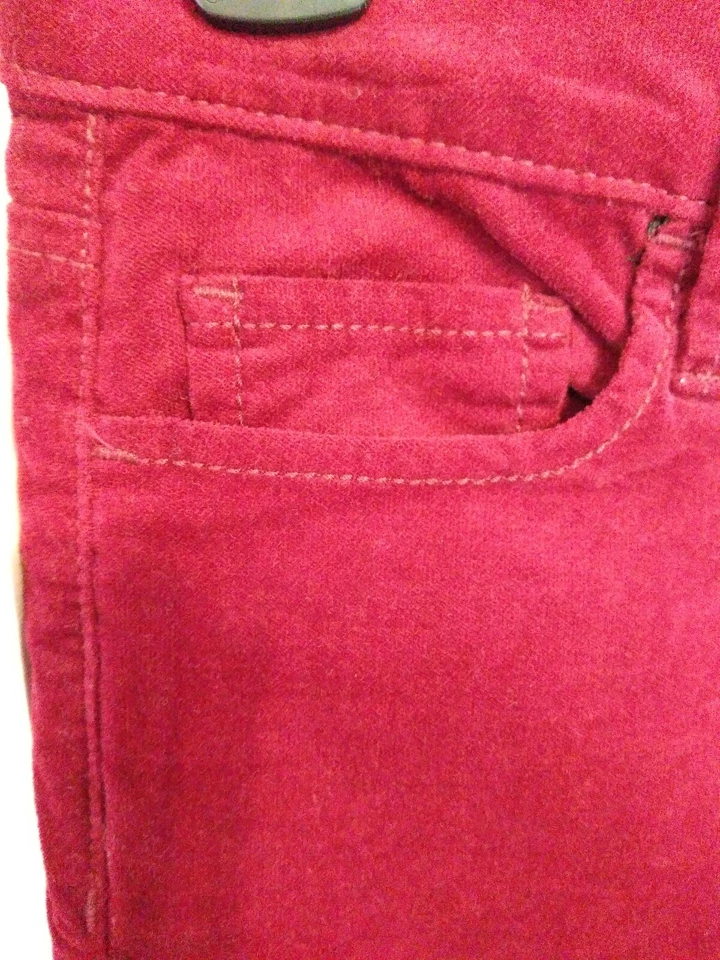 GAP Denim Deep Red Velour Womens Pants Size XS 24" Waist Slim Fit NWOT  - Image 4 of 4