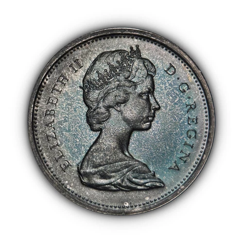 CANADA. 1967, 25 Cents, Silver - QEII, Confederation, Canadian Lynx 2