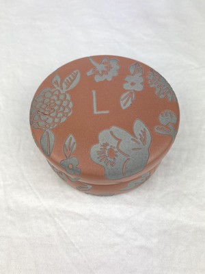 Masey Monogram  L  Anthropologie Trinket Dish Personalized Name Initial Rose