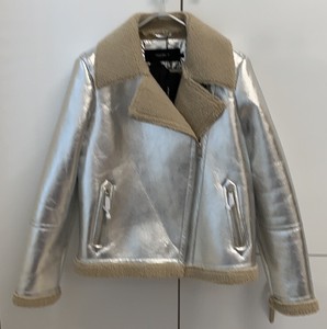 silver shearling jacket