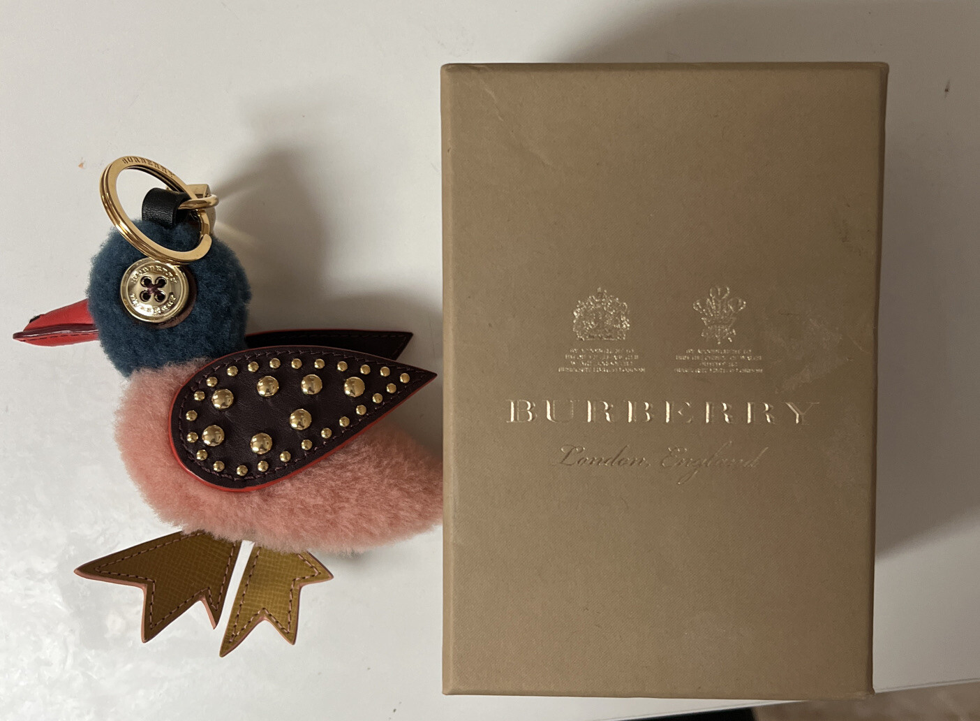 Burberry Barry The Duck Shearling and leather Charm – Pink [Rare, Almost Gone]