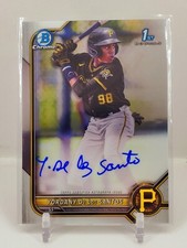2022 Bowman Chrome 1st Yordany De Los Santos Auto Pirates ROOKIE RC Autograph C2
