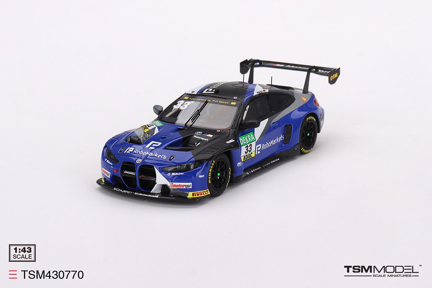 1/43 BMW M4 GT3 NO.33 SCHUBERT MOTORSPORT 2023 DTM TSM430770