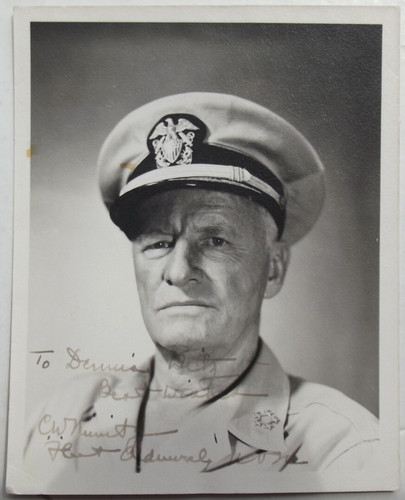 Fleet Admiral Chester Nimitz World War II Pacific Commander Signed Photo Beckett