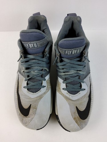 Nike Shoes Mens 11 Fly By II Just Do It Sports Sneakers AJ5902-010 Grey Mesh Low - Picture 7 of 11