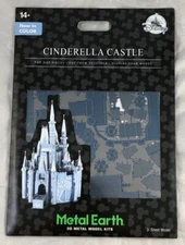 Disney Parks Cinderella Castle Blue Color Metal Earth 3D Model Kit - NEW