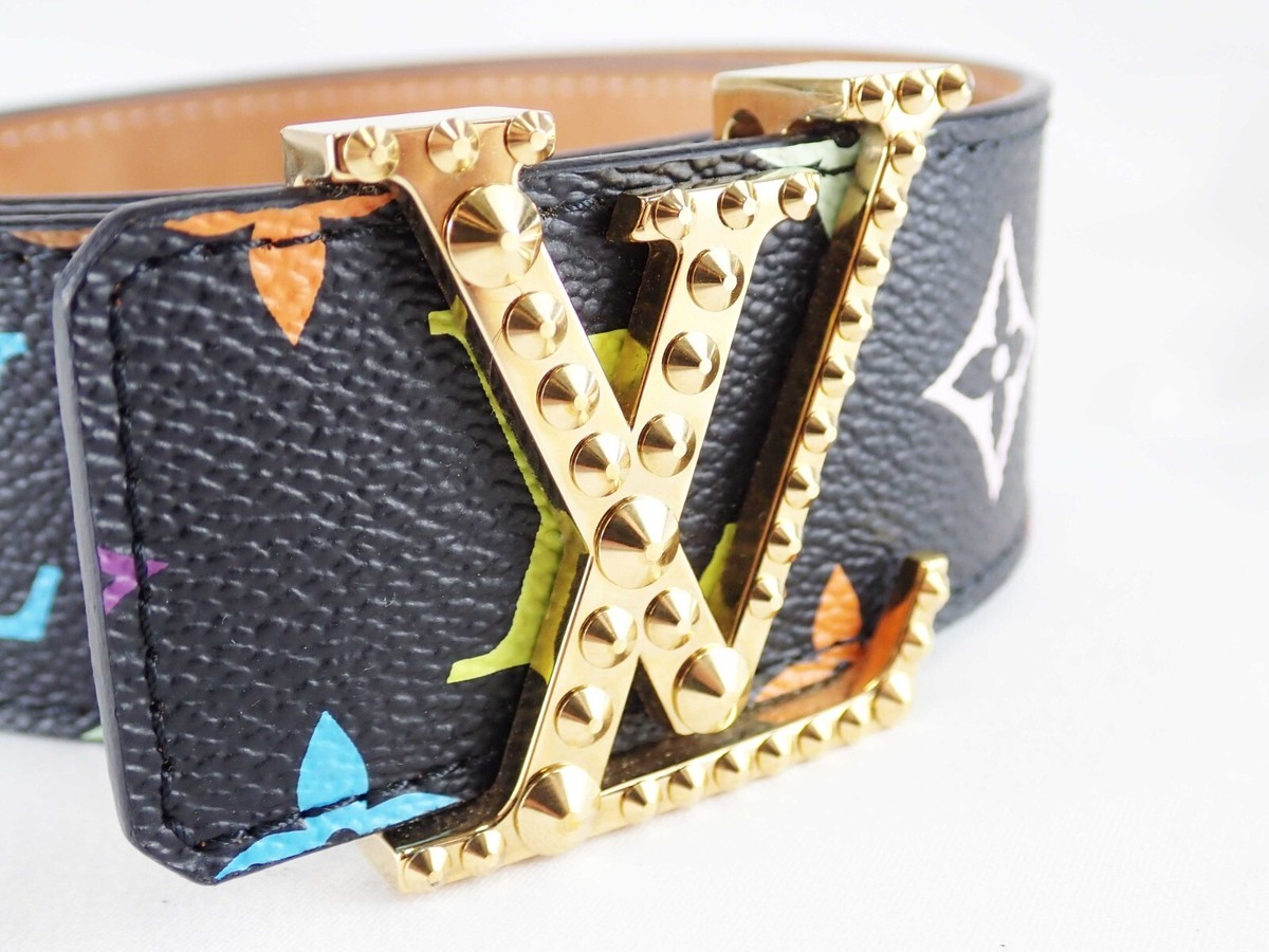 LOUIS VUITTON LV Initiales Logo Belt Monogram Multicolor