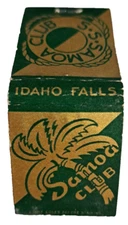 Advertising Matchbook S.S.Samoa Club Idaho Falls Idaho Small