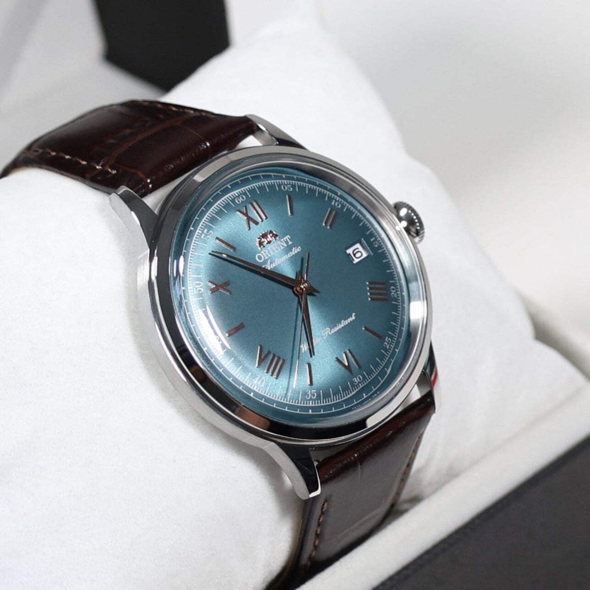 Orient Automatic Green Dial Classic Men's Leather Strap Watch RA