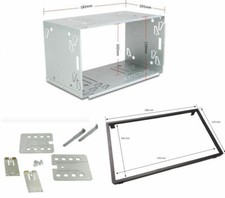 GABBIA SLITTA PLANCIA METALLO 103mm AUTORADIO 2 DOPPIO DIN STANDARD CON CORNICE