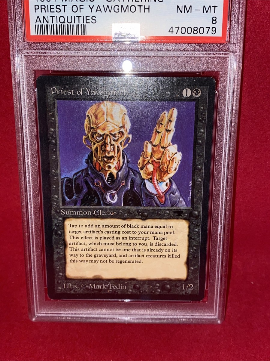 1x PSA 8 Priest of Yawgmoth *** MTG Antiquities NM-MT | eBay