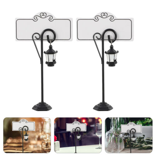  2 Pcs Table Pictures Stand Seat Card Holder Three-dimensional - Afbeelding 1 van 12