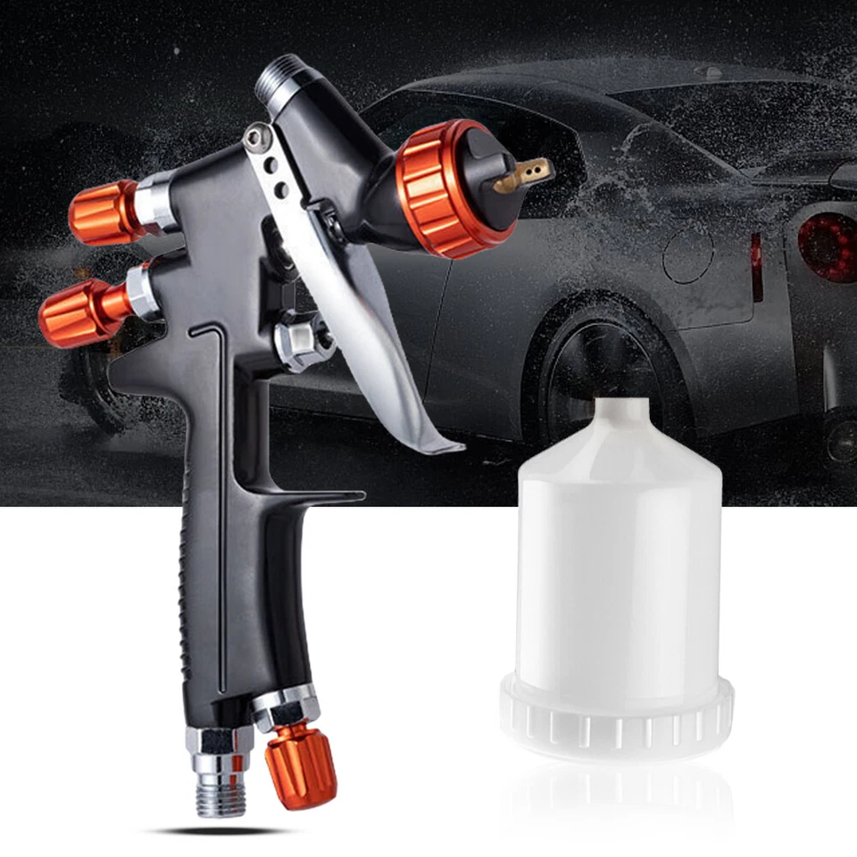 Spray Gun 250ml Pot Water Based Air Spray Gun for Car Paint Repair 1.2mm Foto 2 de 4