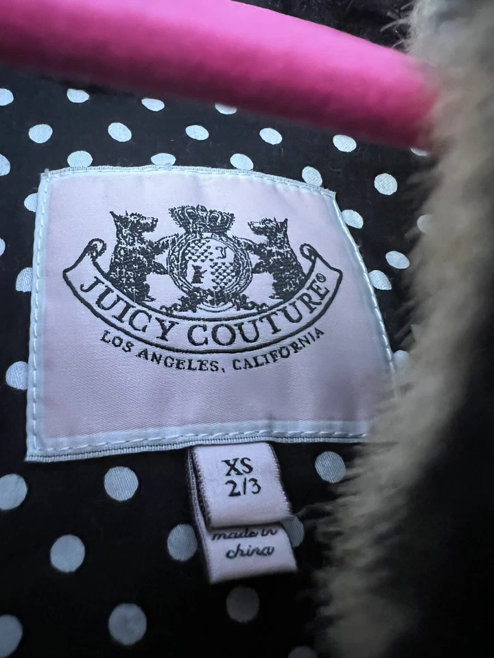 JUICY COUTURE Girls Cheetah Print 2-Pc Cape Coat & Bonnet Sz 2/3 - Image 3 of 4
