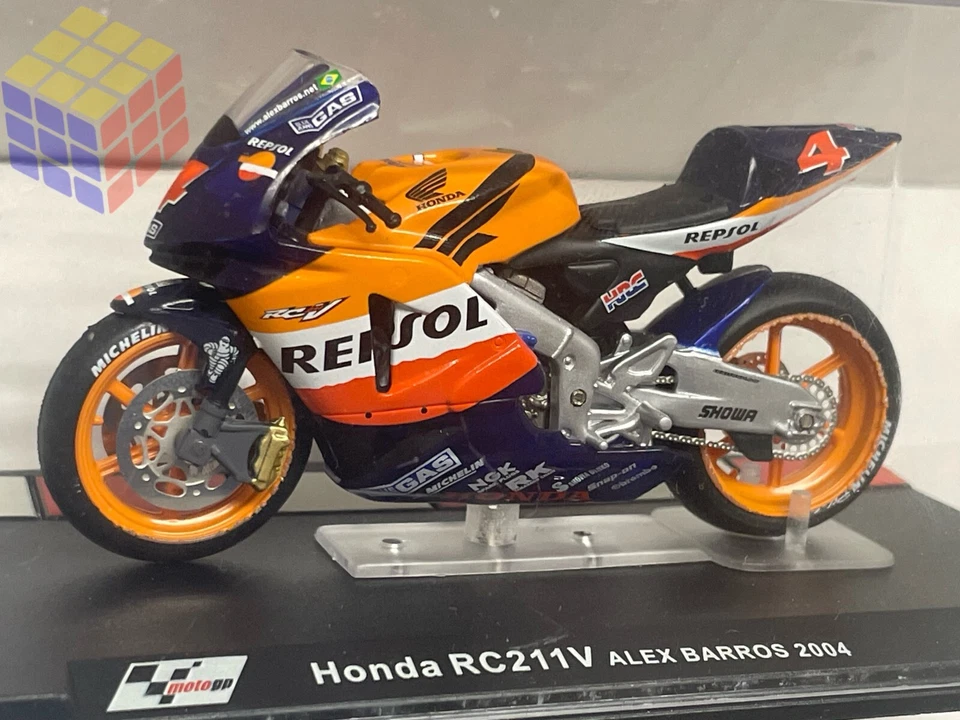 Moto Honda RC211V • Alex Barros 2004 • Moto GP (Escala 1/24) Ixo, repsol, MotoGP - Imagen 4 de 4