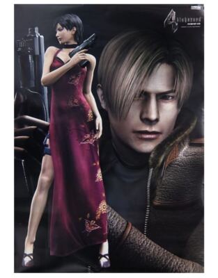 BIOHAZARD 4 Leon Kennedy & Ada Wong Rare B2 Size Poster Resident