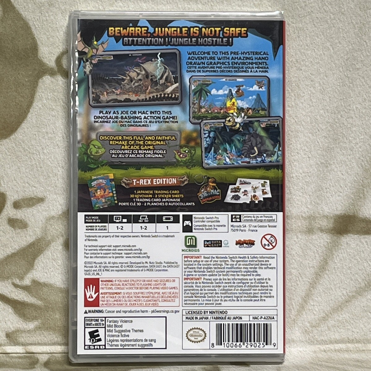 New Joe and Mac Caveman Ninja T-Rex Edition - Nintendo Switch New