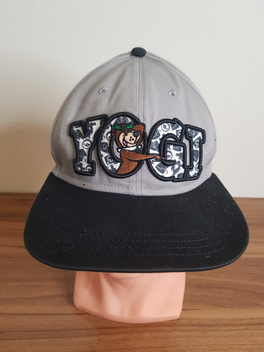 Yogi Bear Snapback Adjustable Hat Official Grey Black