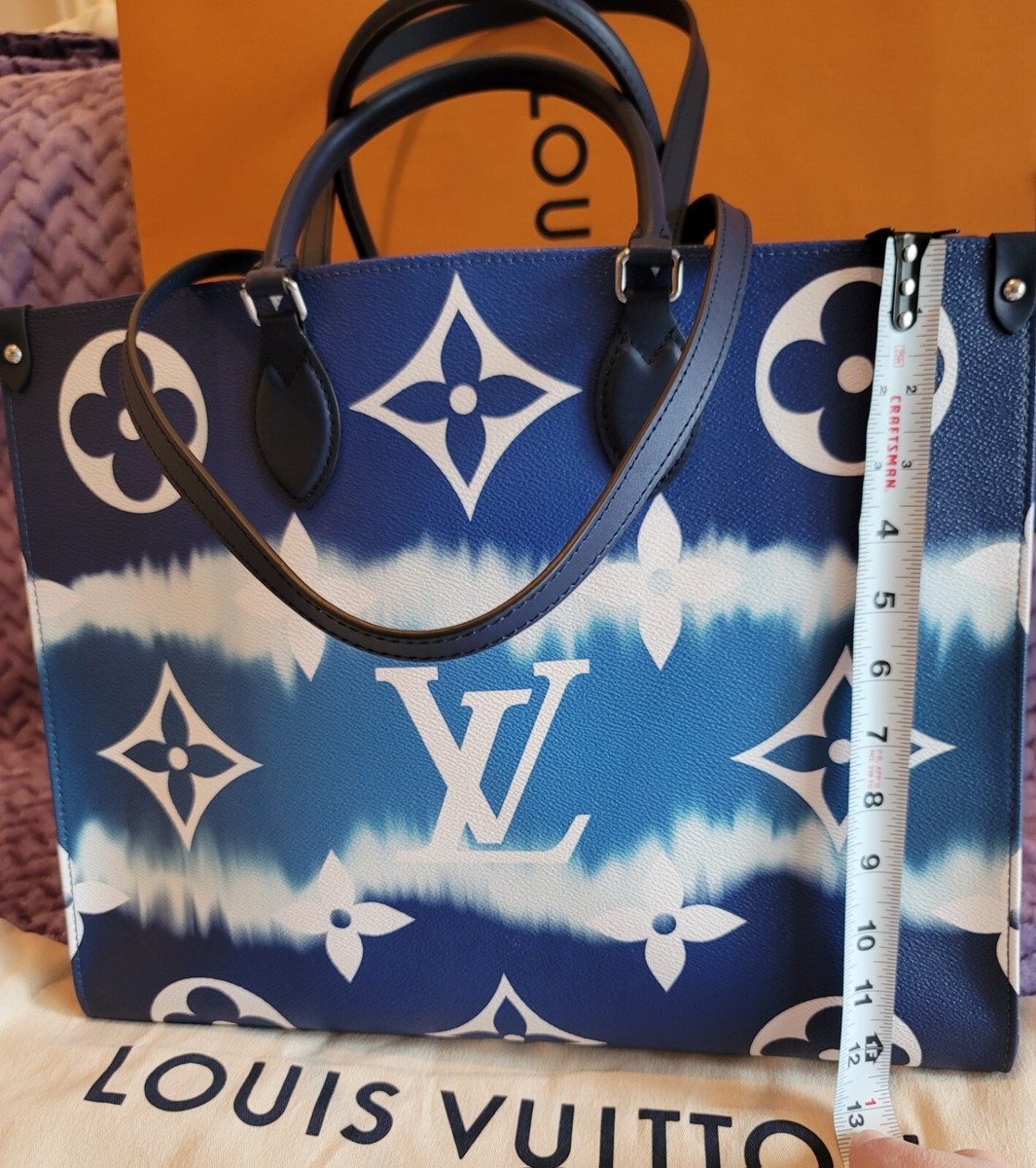 Louis Vuitton Escale Onthego GM Tote Blue Giant Flower Monogram