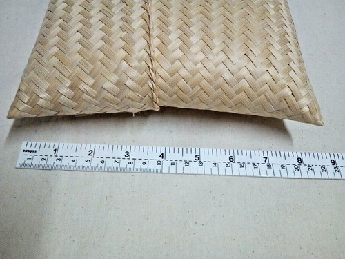 Handmade Weave Nature Bamboo Wicker Envelope Tablet Storage Book Case Lid Craft - Picture 9 of 11