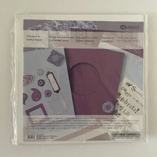 CREATIVE MEMORIES Purple Paisley Paper Album Scrapbooking Kit