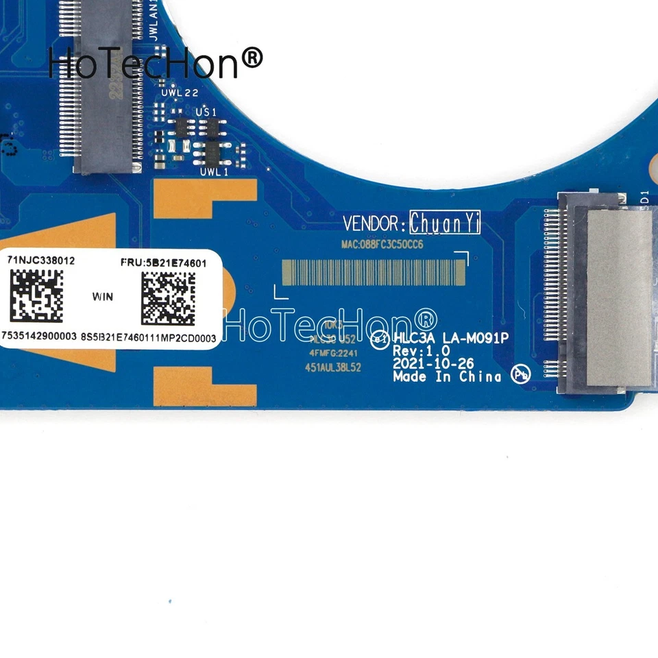 5B21E74601 Motherboard LA-M091P R5-5500U 16GB for Lenovo Yoga 6 13ALC7 (82UD) - Image 3 of 3