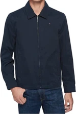 Tommy Hilfiger Men's Navy Micro-Twill Golf Jacket (159AK350) Sizes M/L/XL/XXL