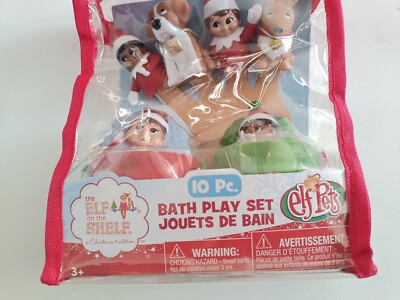 The Elf On A The Shelf Bath Play Set Elf Pets 10pc Finger Puppets Bath Squirters