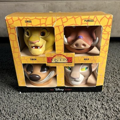 4 VTG Lot Applause Lion King Collectible Child 3D Mug Cup Simba Timon Pumba Nala