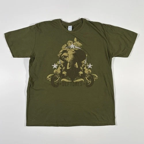 Deftones Concert Tour Shirt XL Pacific Olive Green 2000s vintage concert t-shirt, vintage, size XL, single stitch, B+ condition