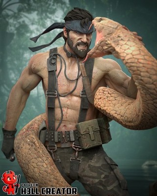 Big Boss (Naked Snake) - METAL GEAR SOLID Δ: SNAKE EATER 3D Druck Figur 189mm