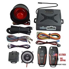 PKE Passive Keyless Entry Car Alarm System Push Start Button 2. with siren