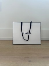 New Chanel Small Empty Paper Gift Bag Shopping Tote 10 x 3 x 7.75
