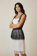 Anthropologie a'reve Size S Whimsigoth Black & Ivory Lace Dress Fit & Flare