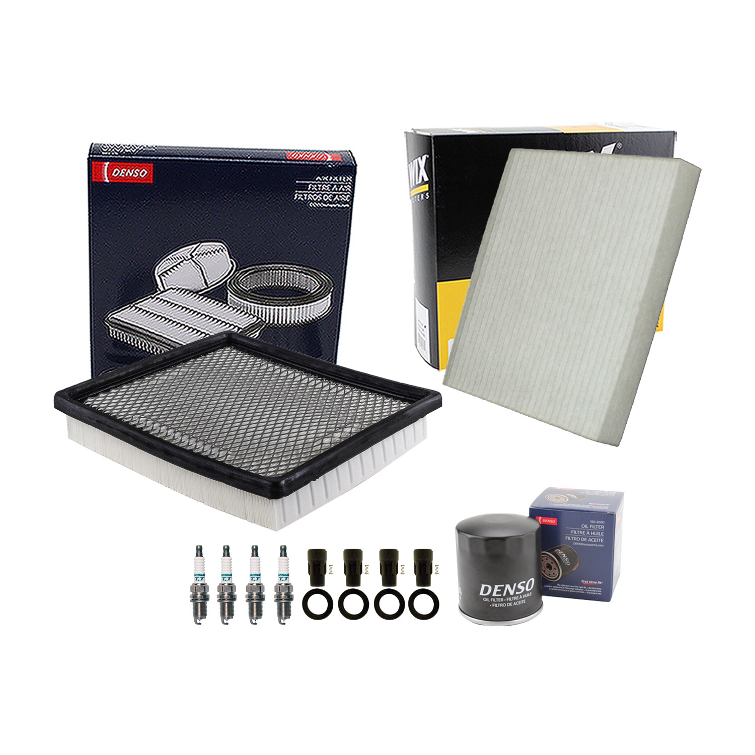 Denso Tune Up Kit NGK 4 Spark Plugs  Boots Kit for Avenger Sebring 200 2.4L L4