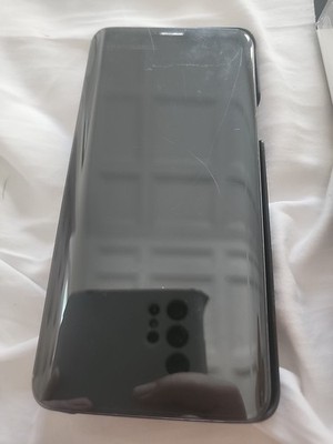 Preowned Genuine Samsung Galaxy S9 S-View Flip Case with Kickstand, Black