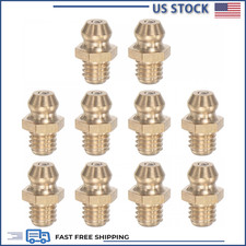 Brass Straight Grease Fitting, M6x1mm Thread, 20Pcs