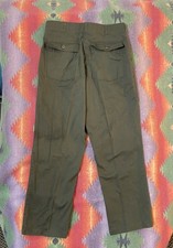 Vintage 70s Military OG-107 Pants Green Sateen Vietnam 32X30 talon zipper