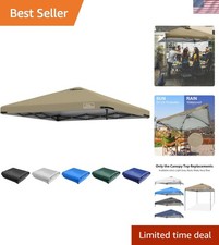 Easy Setup 10x10FT Pop Up Canopy Top with Adjustable Straps & Vent - Khaki