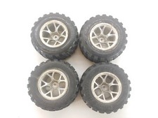 4x Vintage Proline Dirt Hawg 1070 Stadium Truck Tires On 12mm Hex Hpi Wheels