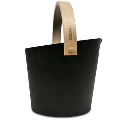 Aluminium Saunaeimer Tylö Brilliant Black mit Ausgießer | Aufgusseimer | Sauna
